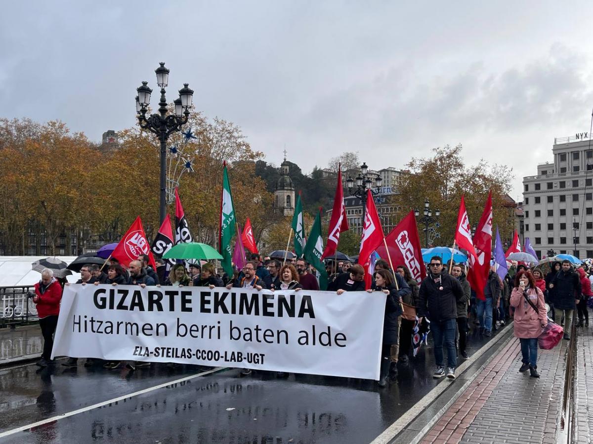 Foto de la manifestacin de Bilbao el 15 de diciembre.