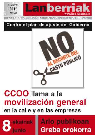 LAN BERRIAK MAYO 2010 Plan ajuste Gobierno