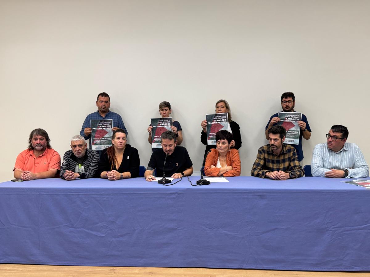 Rueda de prensa para presentar las movilizaciones del 15 de octubre.