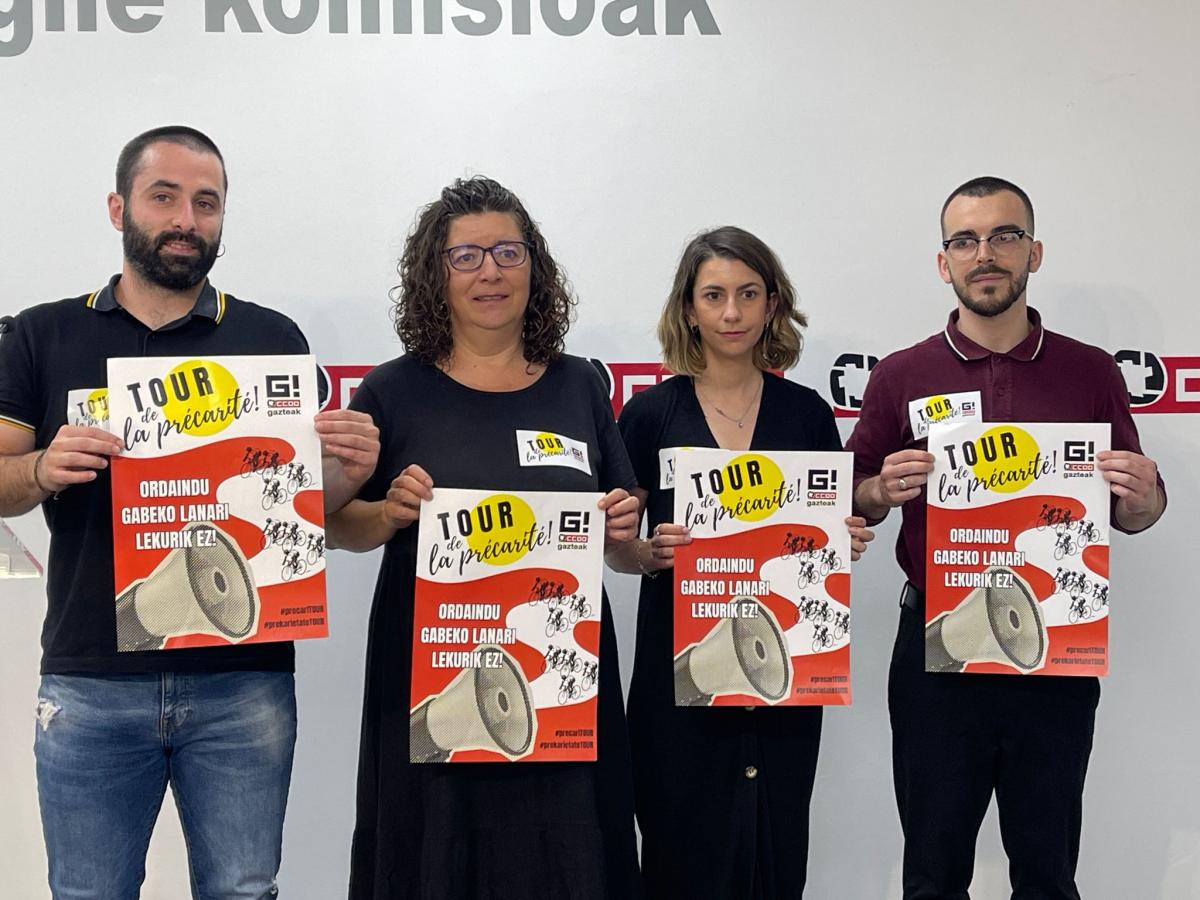 Arkaitz Antizar, Loli García, Alaine Martín y Markel González presentan la campaña en rueda de prensa