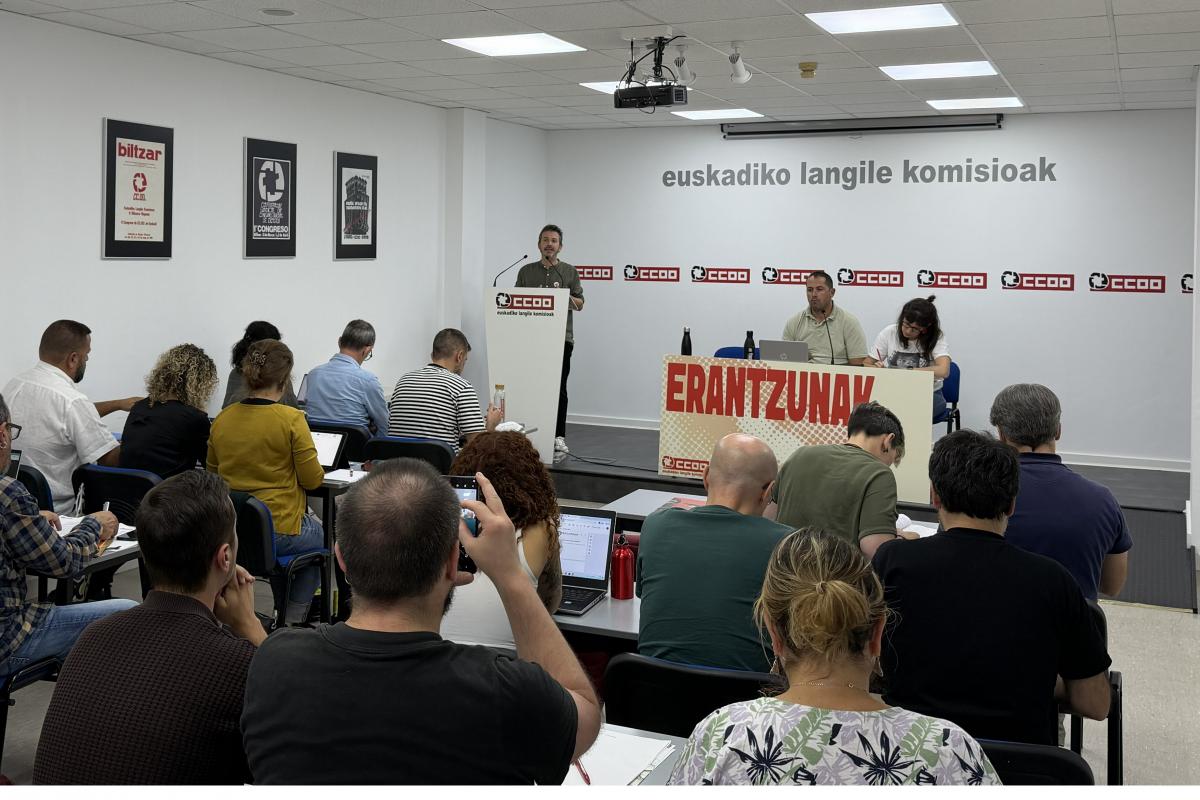 Santi Martínez interviene en el Consejo Confederal de CCOO de Euskadi