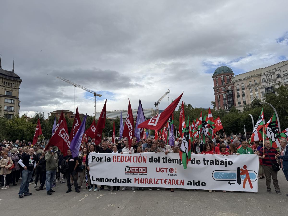 Concentracin en Bilbao por la reduccin de jornada