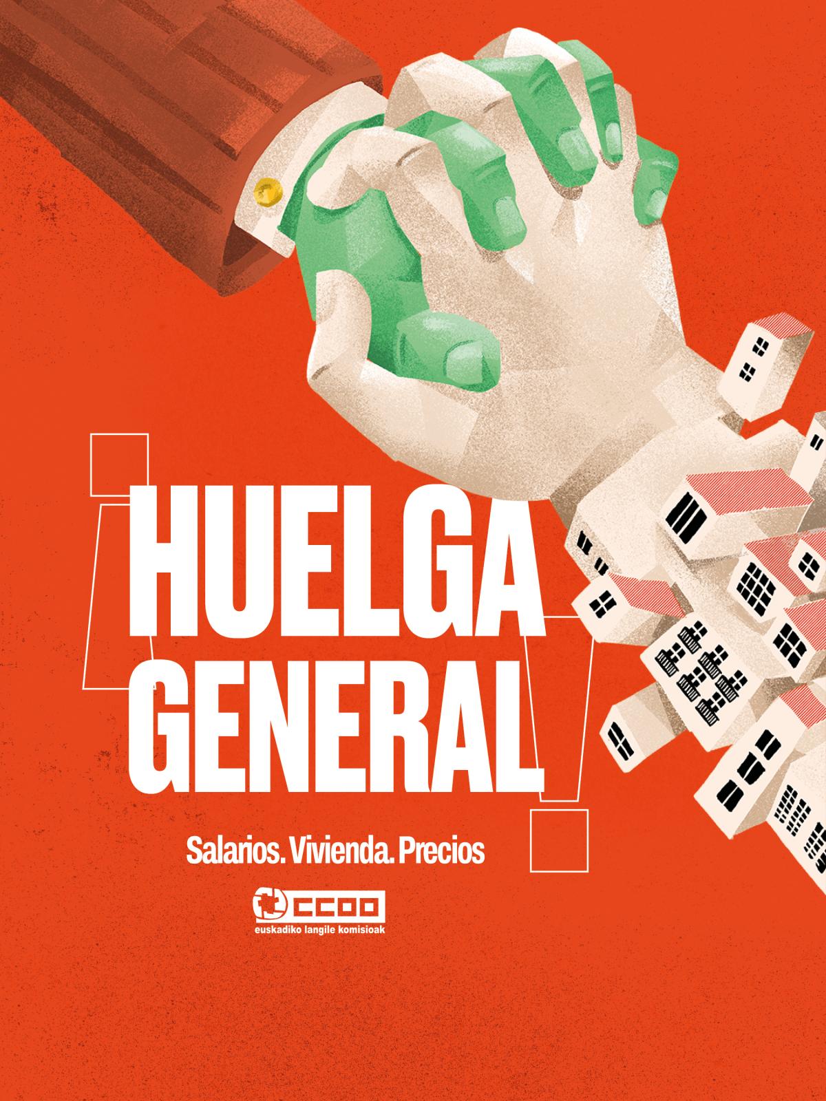 cartel huelga