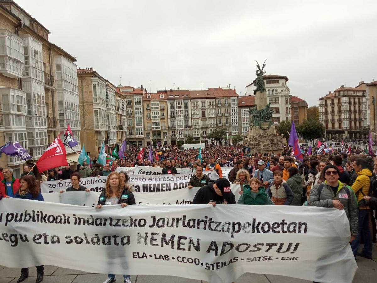 Manifestación en Vitoria.