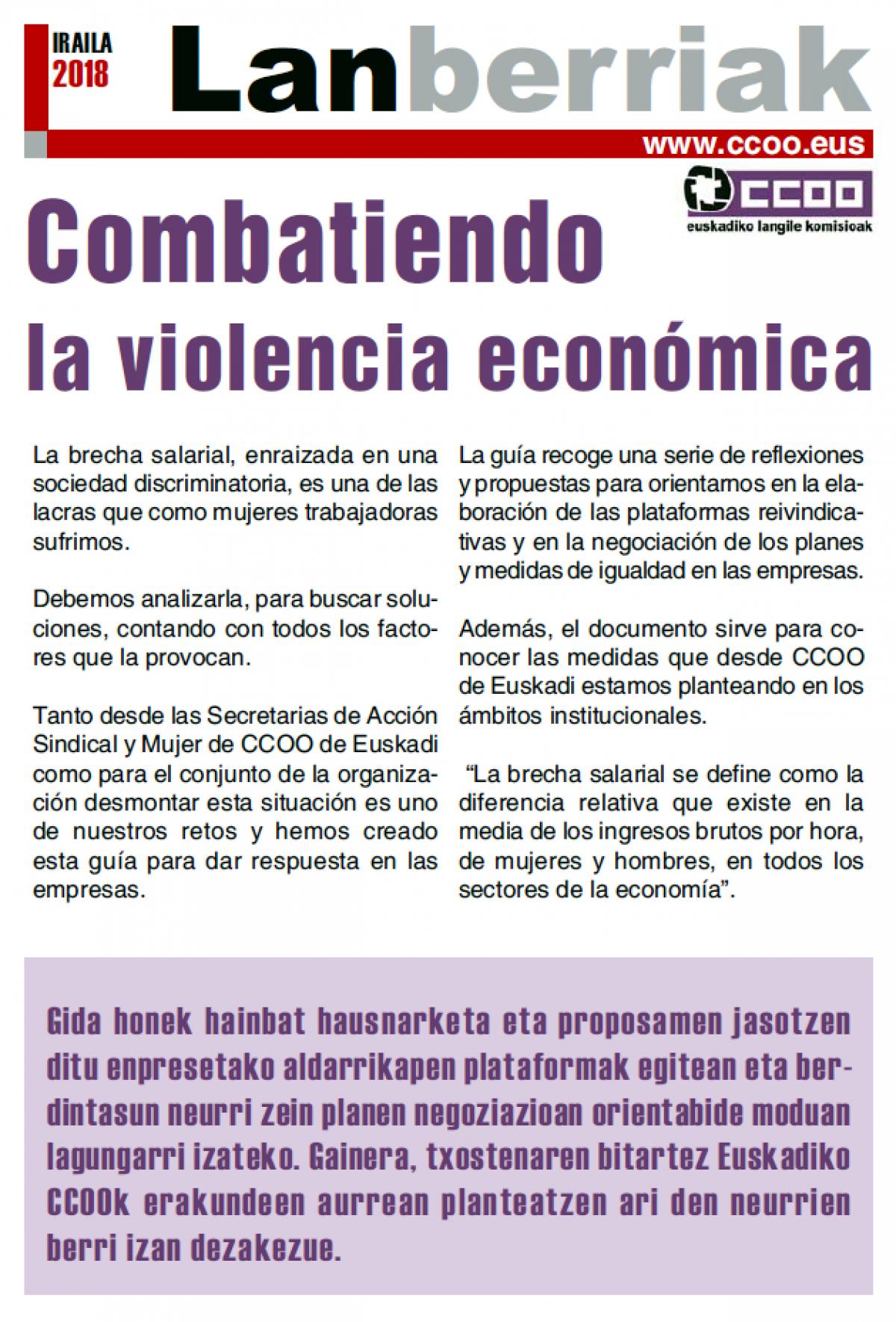 Lanberriak "Combatiendo la violencia económica"