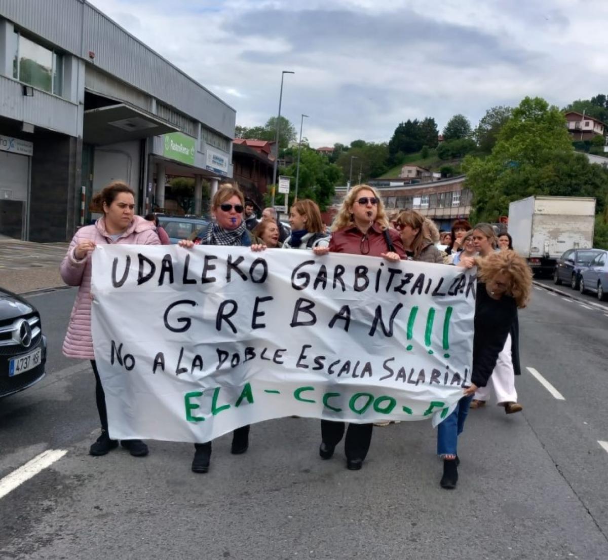 Manifestacin pasada de las trabajadoras de Gizatzen