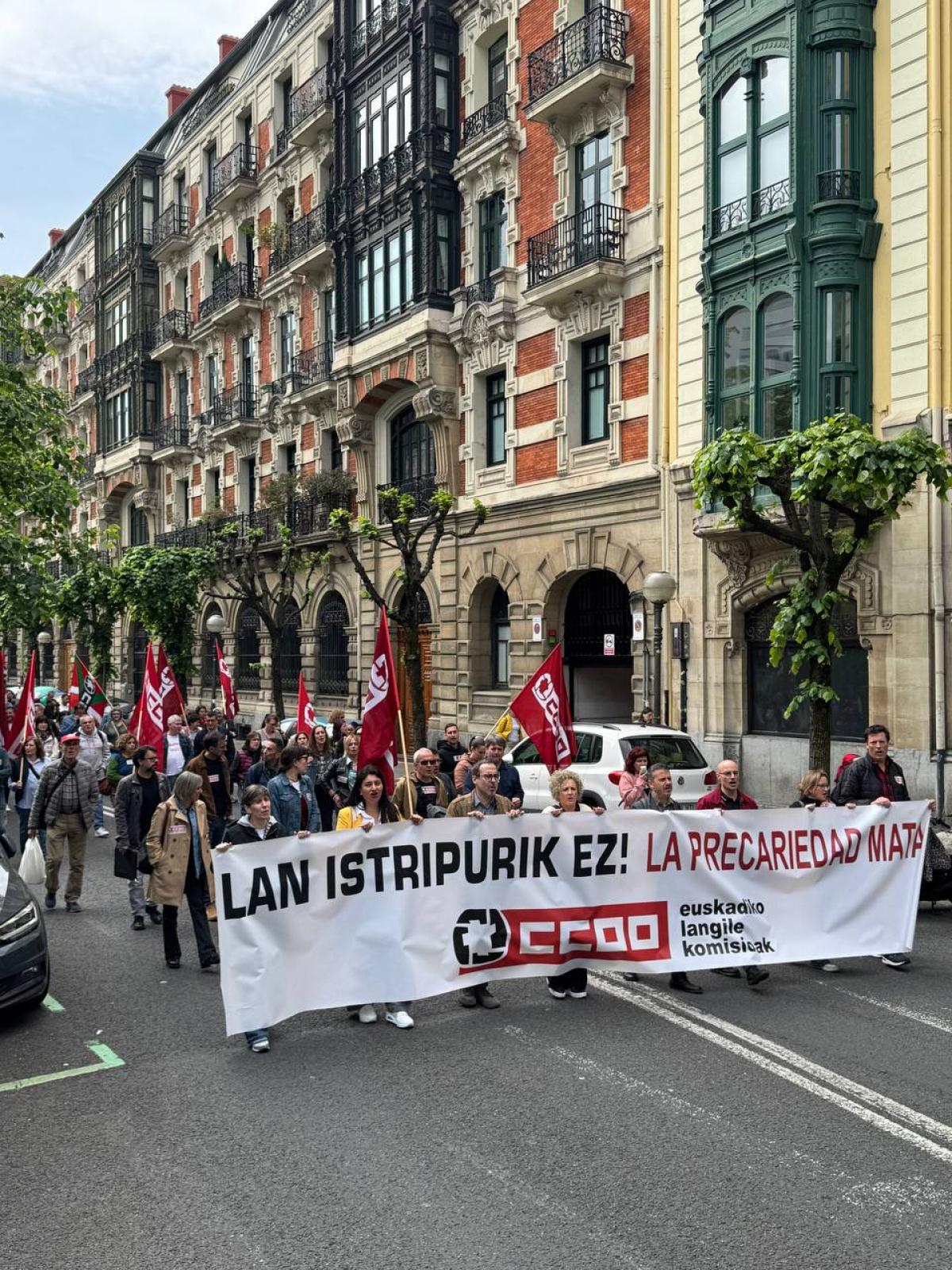 Manifestación salud laboral Bilbao
