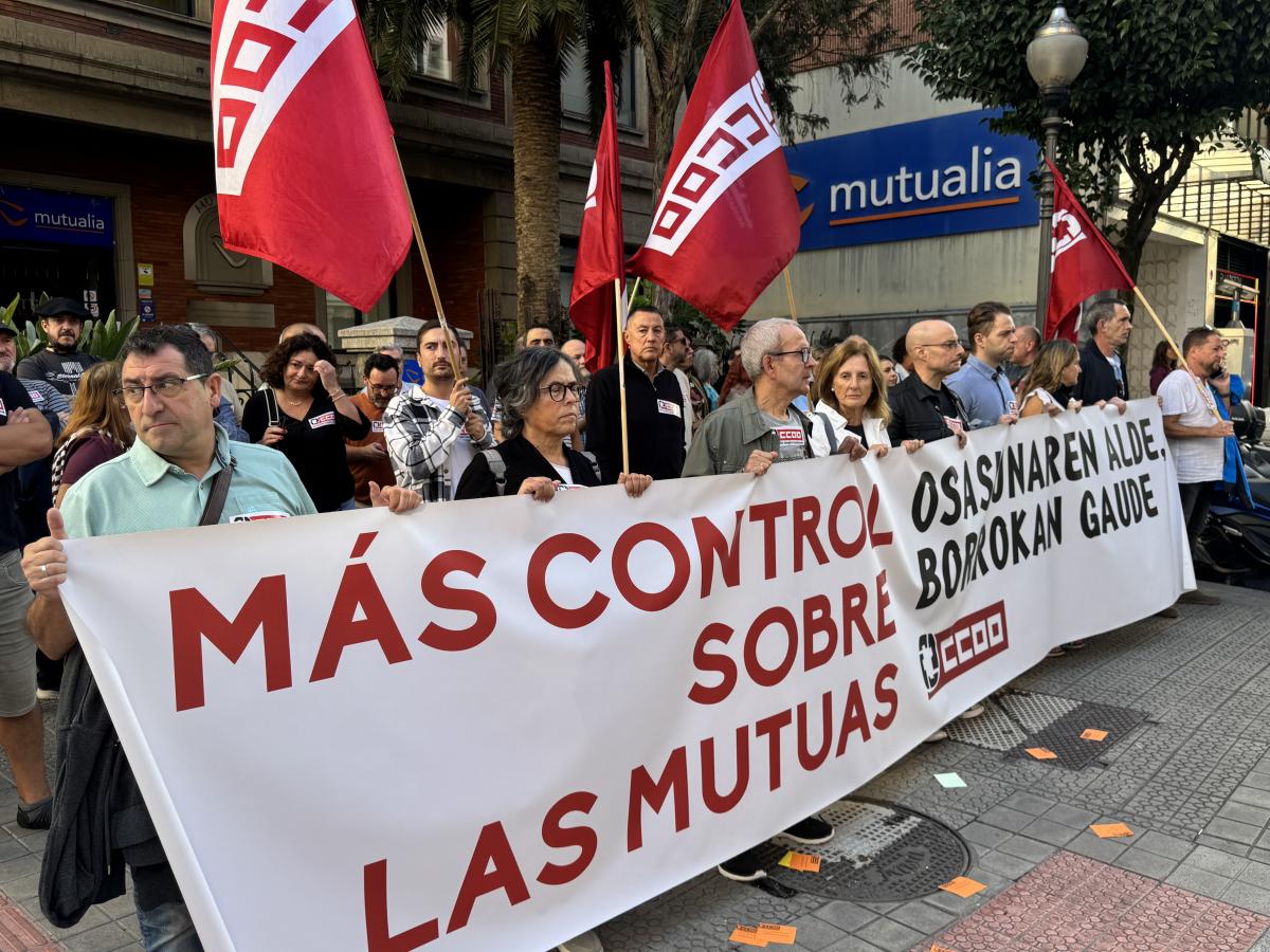 Foto de archivo de una concentración contra Mutualia