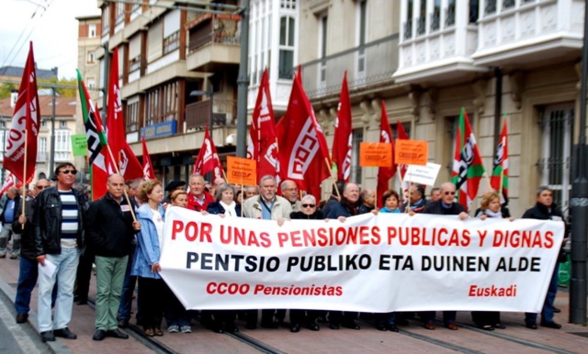 Foto archivo de movilización de los pensionistas
