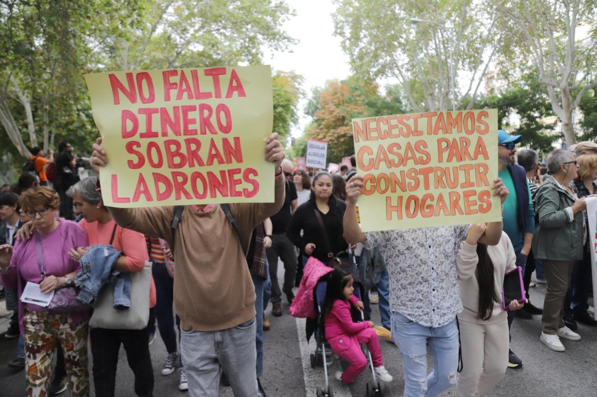 Manifestacin por el derecho a la vivienda