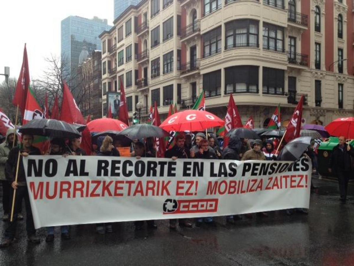Movilización de archivo pensionistas de CCOO de Euskadi