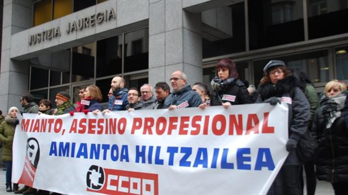Protesta contra el amianto en Euskadi